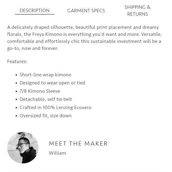 Arnhem Freya Kimono - Picture 6 of 10